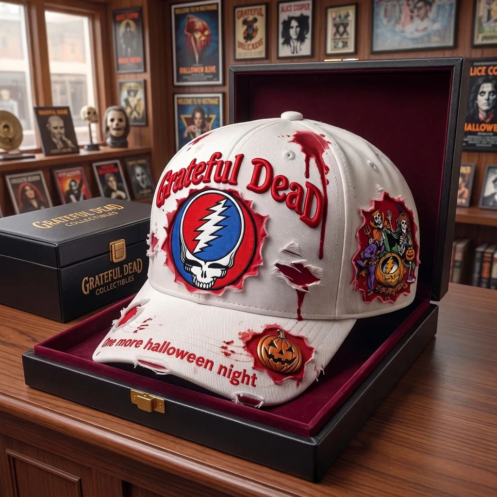 Grateful Dead One More Halloween Night 2026 Distressed Hat Grateful Dead Merch Band Fan Gifts - Kdjoy Grateful Dead One More Halloween Night 2026 Distressed Hat Grateful Dead Merch Band Fan Gifts - Kdjoy