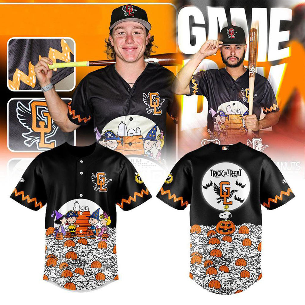 Great Lakes Loons x Peanuts Halloween 2026 Baseball Jersey Trick Or Treat GL Loons Merch - Kdjoy Great Lakes Loons x Peanuts Halloween 2026 Baseball Jersey Trick Or Treat GL Loons Merch - Kdjoy