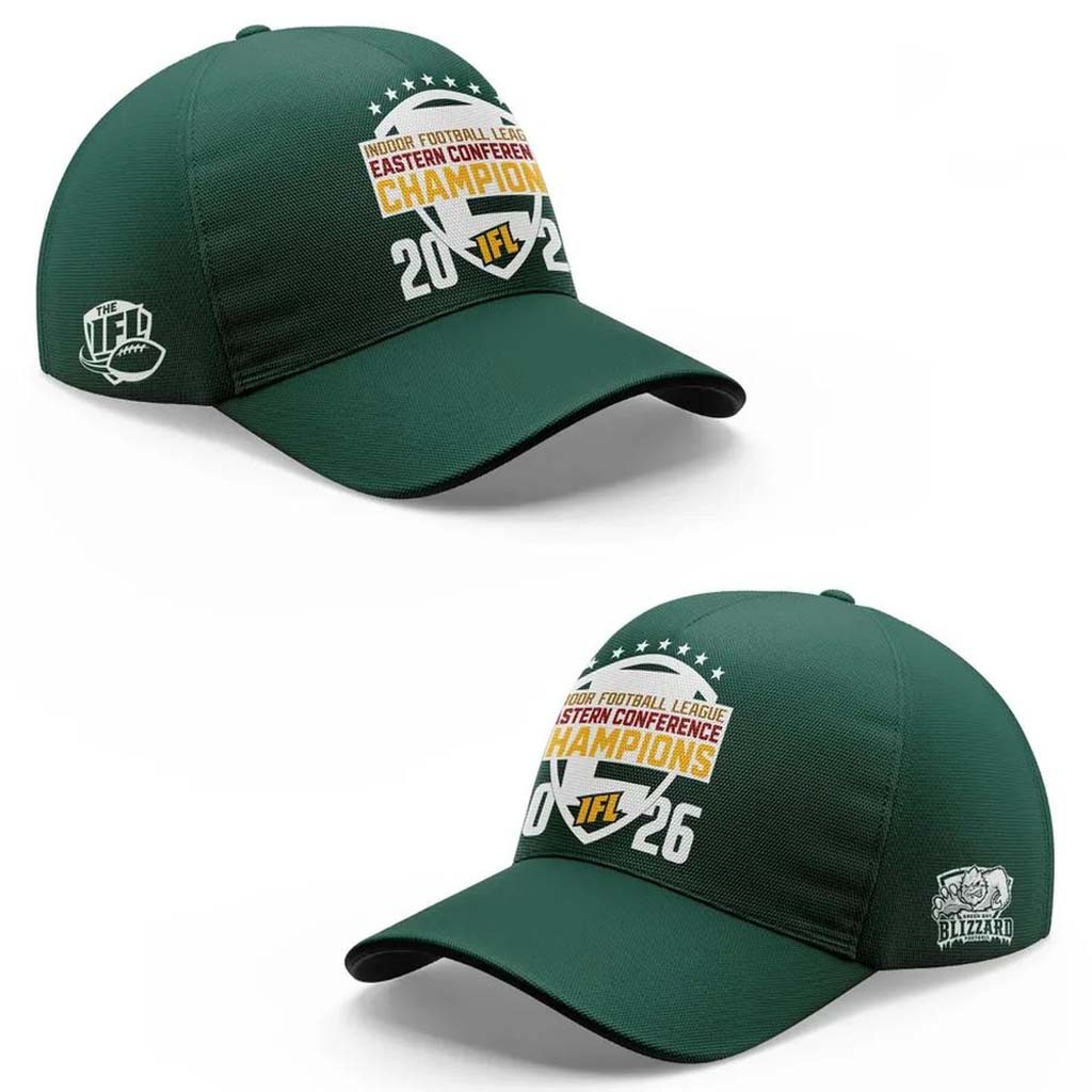 Green Bay Blizzard Merch 2026 IFL Eastern Conference Champions Hat Gift For Football Lover - Kdjoy Green Bay Blizzard Merch 2026 IFL Eastern Conference Champions Hat Gift For Football Lover - Kdjoy