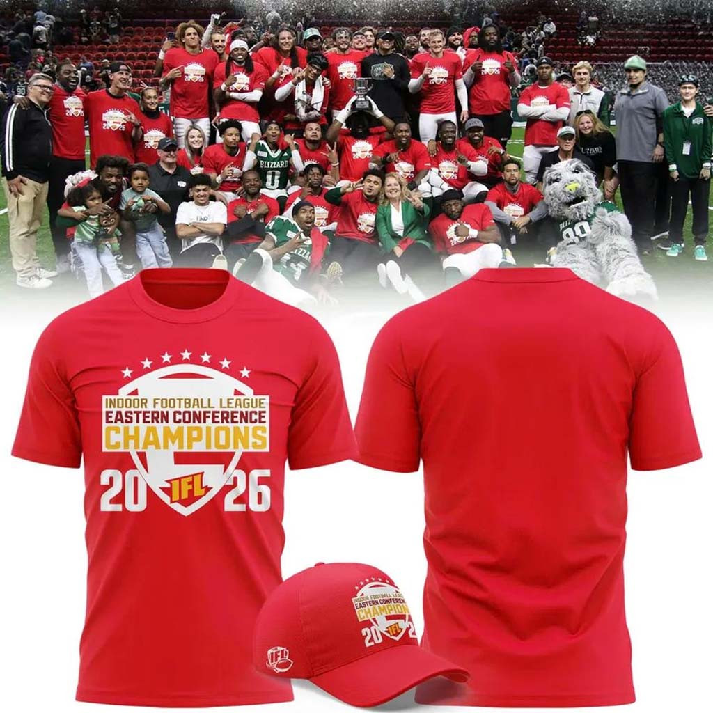 Green Bay Blizzard Merch 2026 IFL Eastern Conference Champions T-Shirt Gift For Football Lover