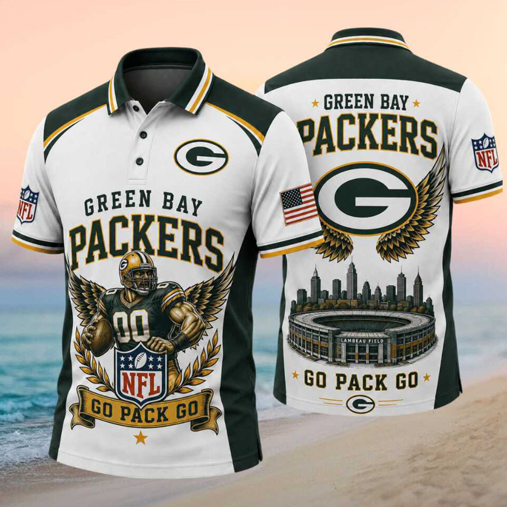 Green Bay Packers Go Pack Go Stadium Skyline Polo Shirt Game Day Outfit Packers Fans Gifts - Kdjoy Green Bay Packers Go Pack Go Stadium Skyline Polo Shirt Game Day Outfit Packers Fans Gifts - Kdjoy