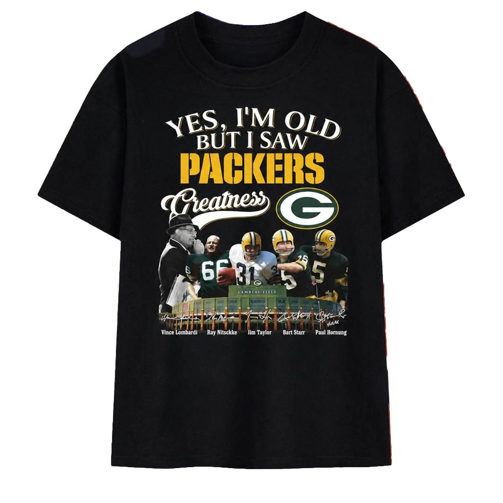 Green Bay Packers Greatness Signatures Vintage Shirt Green Bay Packers Merch Football Gifts - Kdjoy