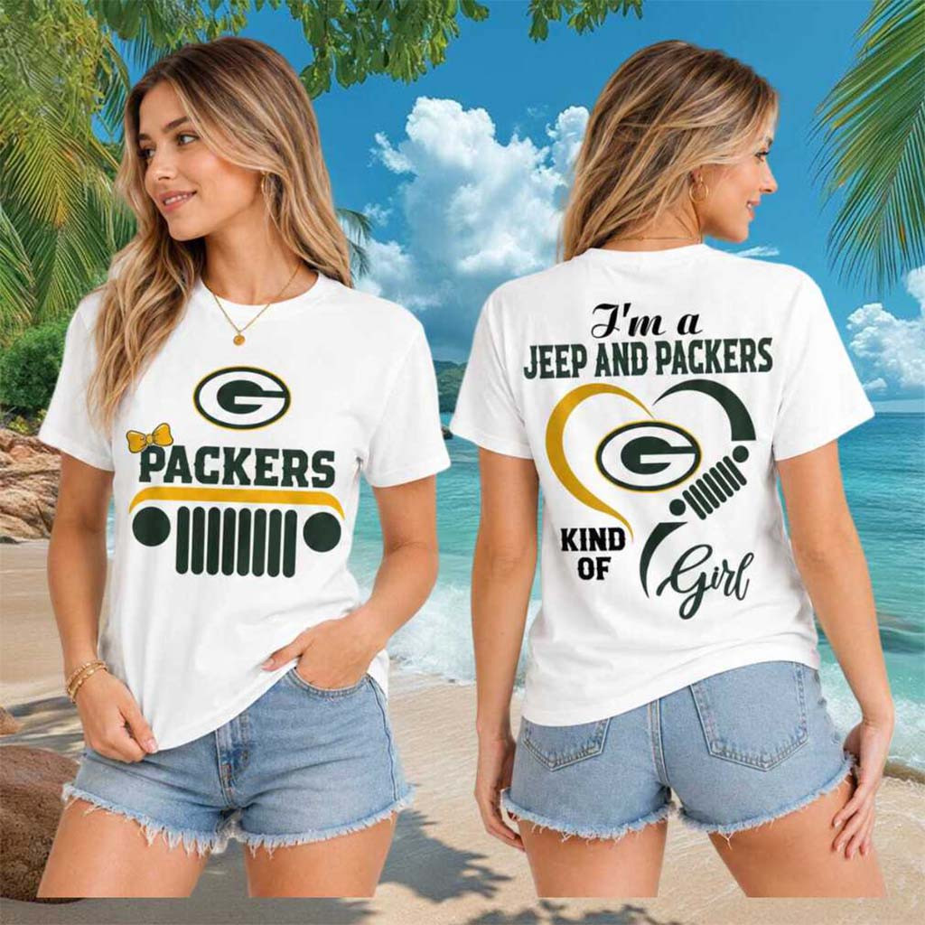 Green Bay Packers Jeep Heartbeat Kind Of Girl Shirt Packers Merch Football Gift For Her - Kdjoy