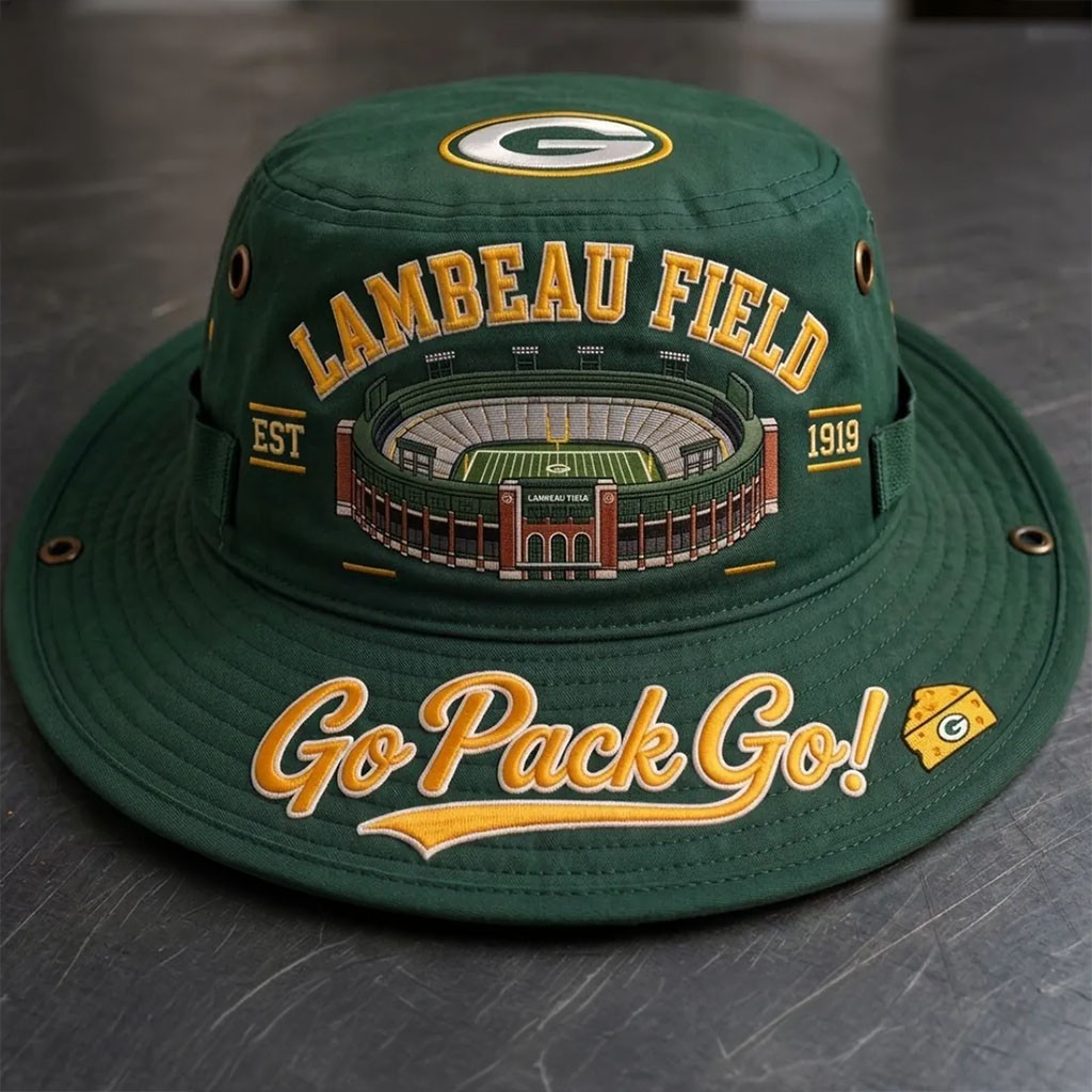 Green Bay Packers Lambeau Field Green Bucket Hat Packers Merch Gift For Football Lovers - Kdjoy