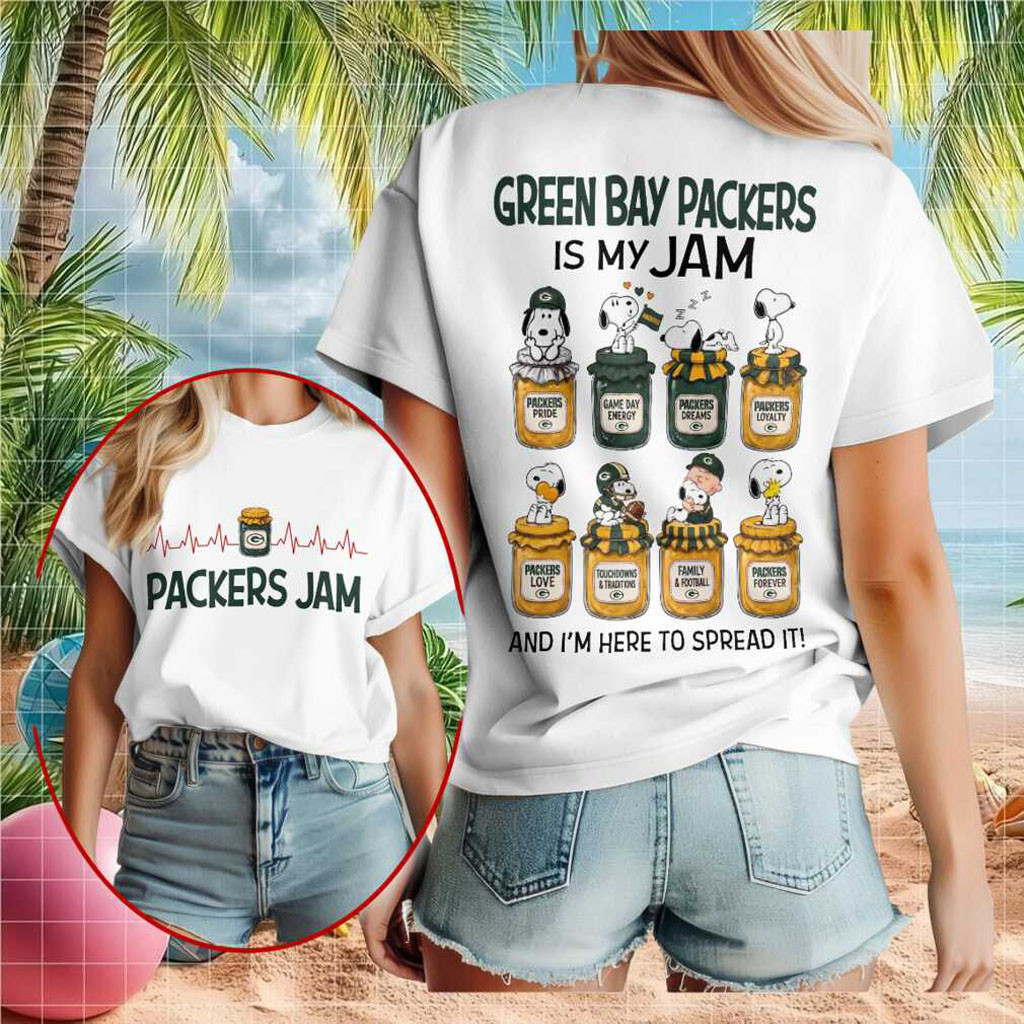 Green Bay Packers Snoopy Is My Jam Football Shirt Packers Merch Gift Ideas For Game Day - Kdjoy Green Bay Packers Snoopy Is My Jam Football Shirt Packers Merch Gift Ideas For Game Day - Kdjoy
