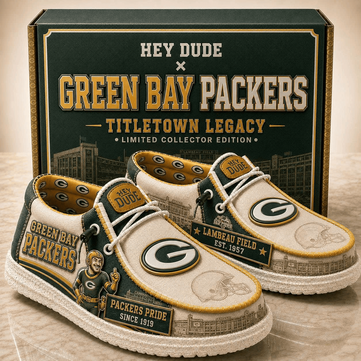 Green Bay Packers Titletown Legacy Shoes Pride Packers Merch Presents For Football Fans - Kdjoy