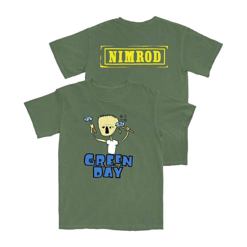 Green Day Merch 2026 Nimrod Vintage Hammer T-Shirt Gifts For Rock Music Lovers - Kdjoy Green Day Merch 2026 Nimrod Vintage Hammer T-Shirt Gifts For Rock Music Lovers - Kdjoy