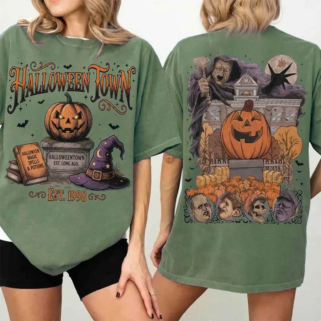 GreenHalloweentown T-Shirt Pumpkin Spooky Shirt Halloweentown Movie Merch Gifts For Halloween - Kdjoy GreenHalloweentown T-Shirt Pumpkin Spooky Shirt Halloweentown Movie Merch Gifts For Halloween - Kdjoy