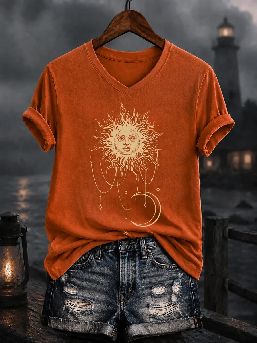 Greetings From Widow's Bay Halloween Horror V-Neck Shirt Autumn Color Apparel Gift For Her - Kdjoy
