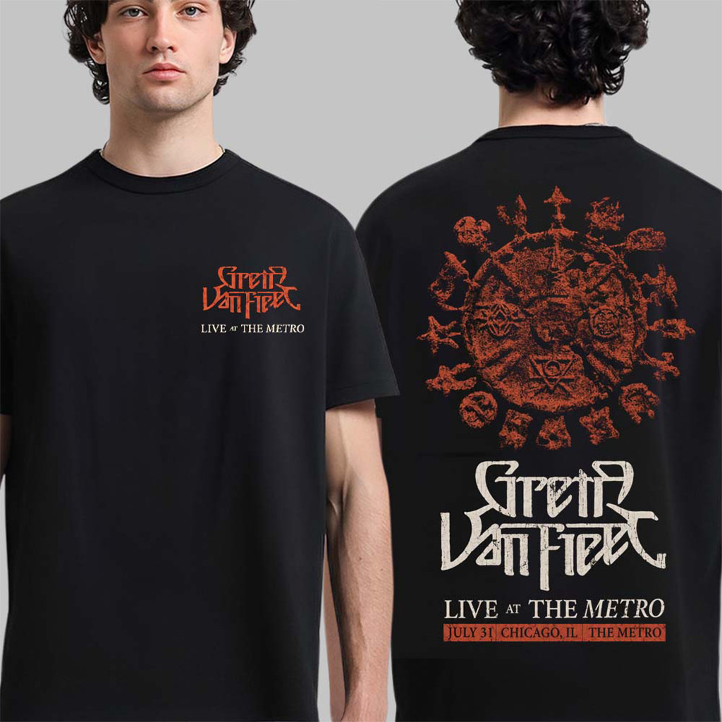 Greta Van Fleet Live The Metro Chicago IL 2026 T-Shirt Greta Van Fleet Merch Present Ideas - Kdjoy