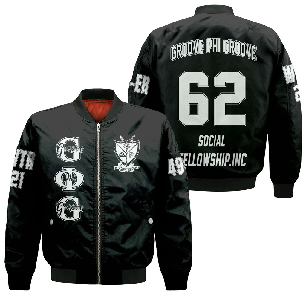 Groove Phi Groove Social Fellowship INC Bomber Jacket Groove Phi Groove Merch - Kdjoy