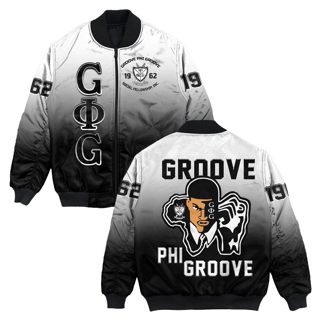 Groove Phi Groove Social Fellowship INC Est 1962 Bomber Jacket Groove Phi Groove Merch Men - Kdjoy