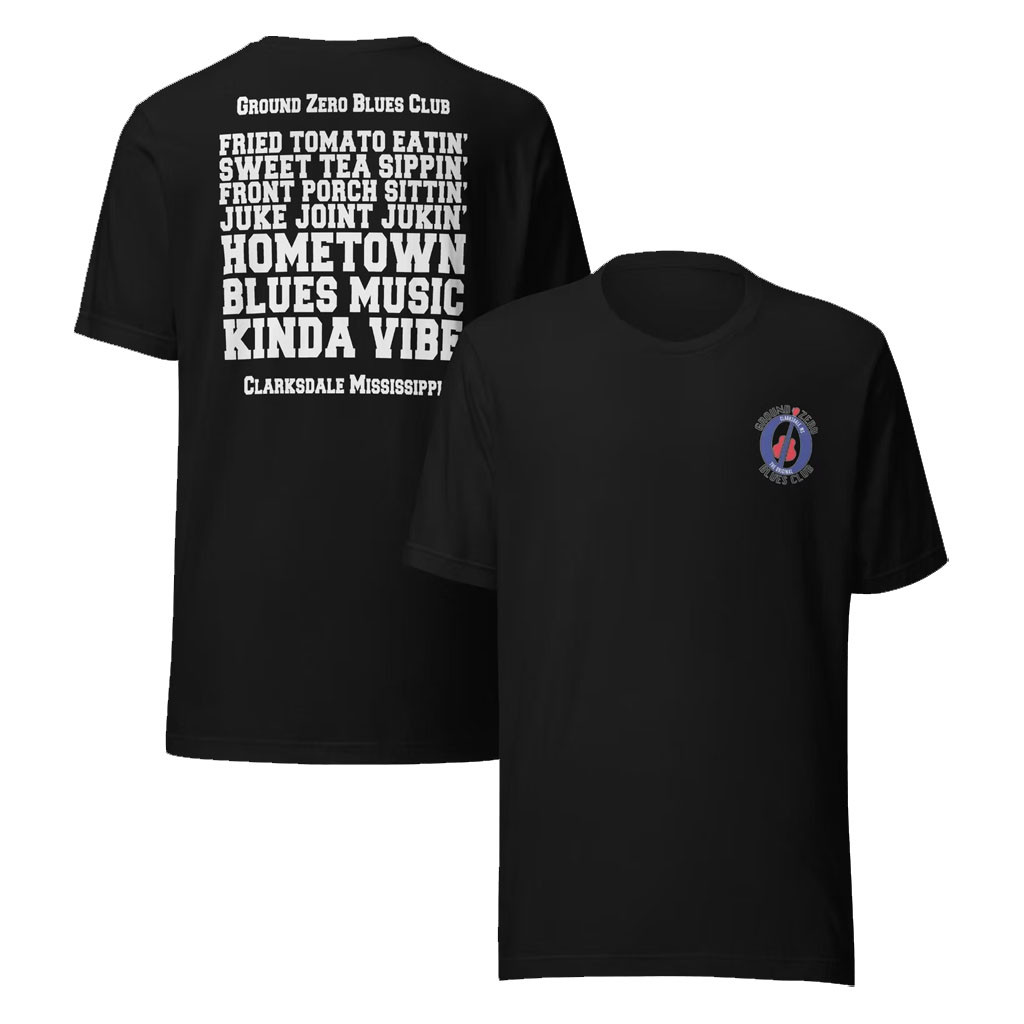 Ground Zero Blues Club Merch 2026 Ground Zero Vibes T-Shirt Black Present For Husband