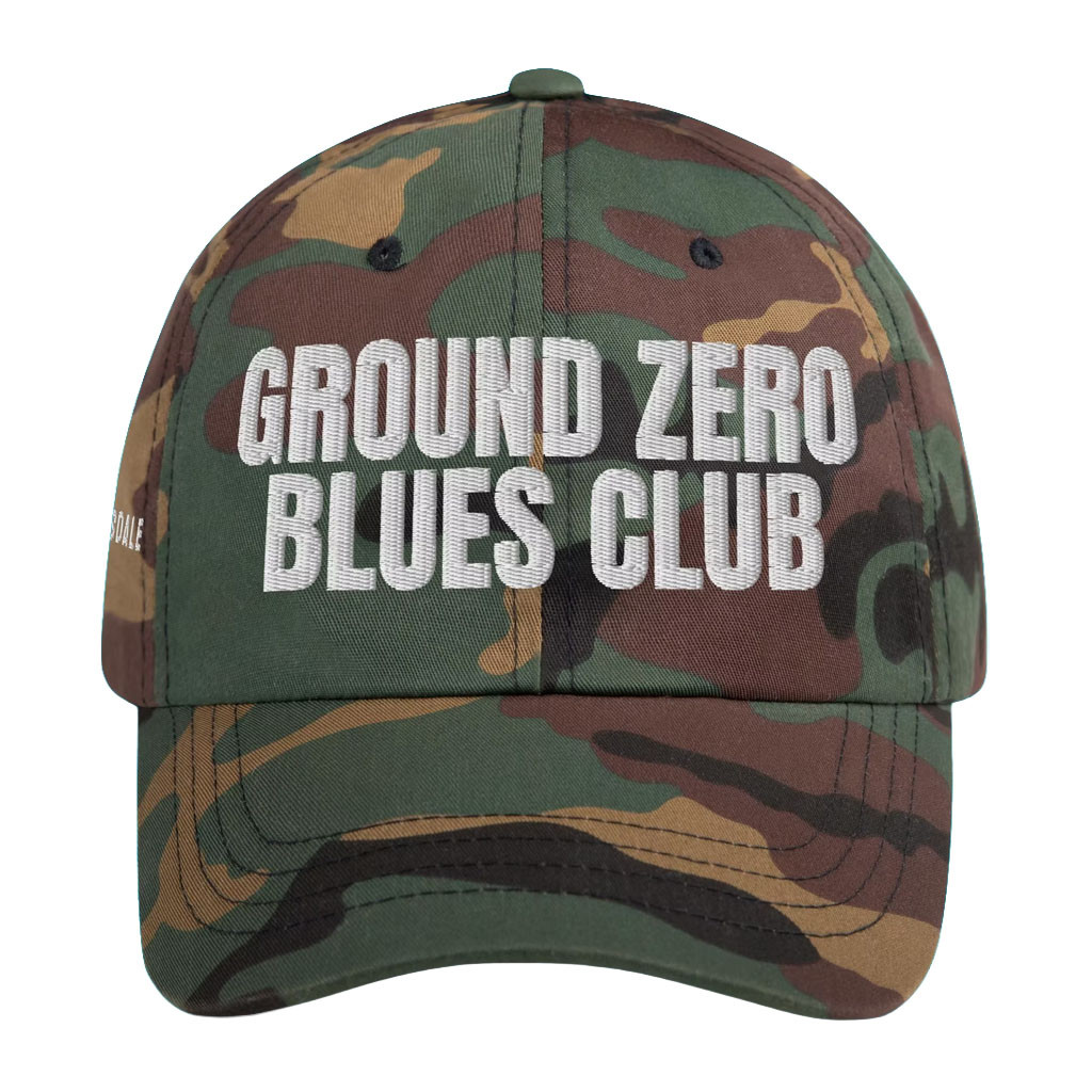 Ground Zero Blues Club Merch 2026 GZBC Clarksdale Camo Hat Embroidered Gift For Dad Ground Zero Blues Club Merch 2026 GZBC Clarksdale Camo Hat Embroidered Gift For Dad