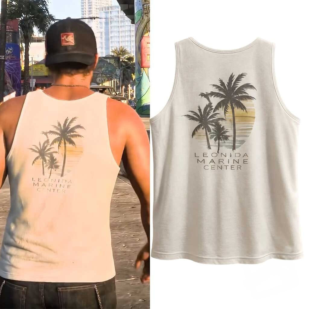 GTA 6 Jason Leonida Marine Center Tank Top Grand Theft Auto VI Merch Gift For Gamers - Kdjoy