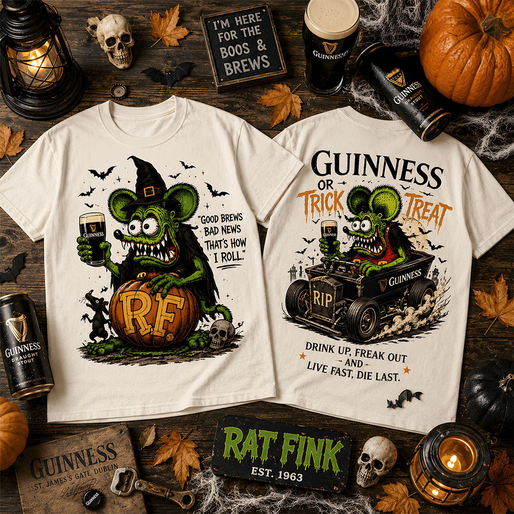 Guinness Boo And Brews Trick Or Treat Halloween T-Shirt Present For Beer Lovers - Kdjoy