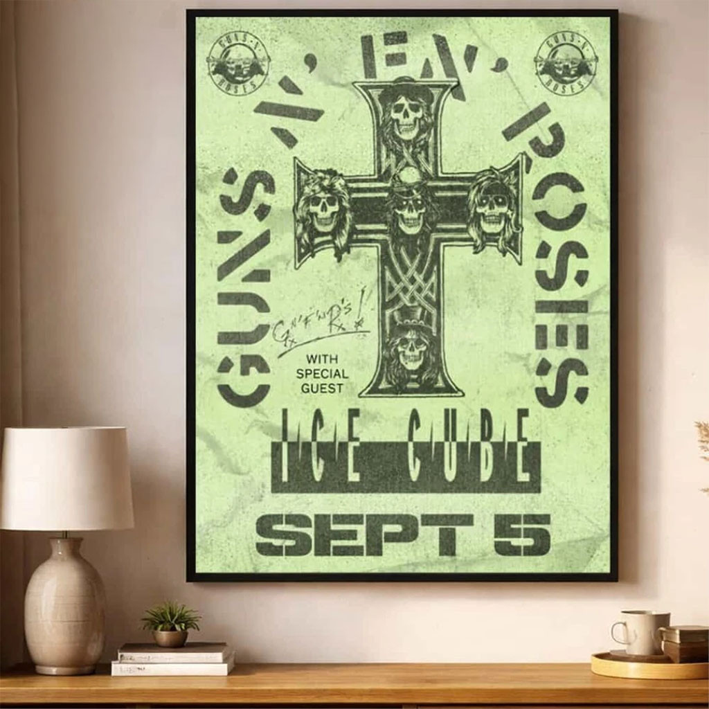 Guns N Roses California 2026 Show Event Poster GNR Merch Wall Art Decor Gift For Music Fans - Kdjoy