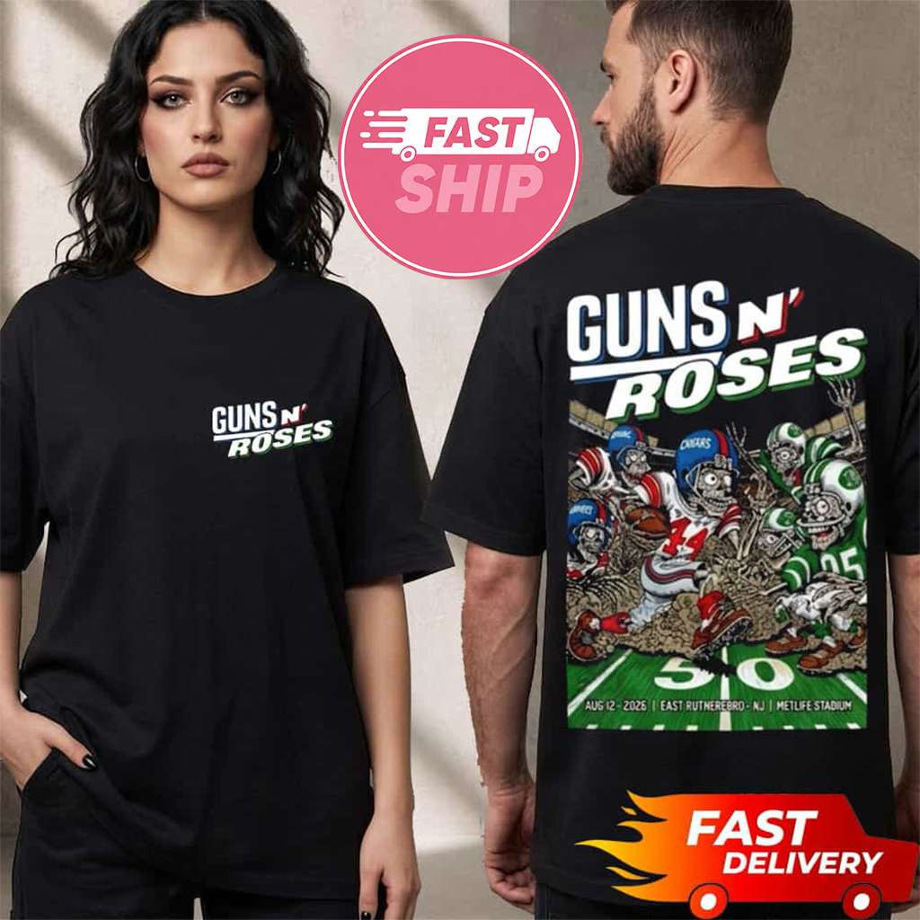 Guns N Roses East Rutherford 2026 T-Shirt Guns N Roses Merch Gifts For Music Lovers - Kdjoy Guns N Roses East Rutherford 2026 T-Shirt Guns N Roses Merch Gifts For Music Lovers - Kdjoy