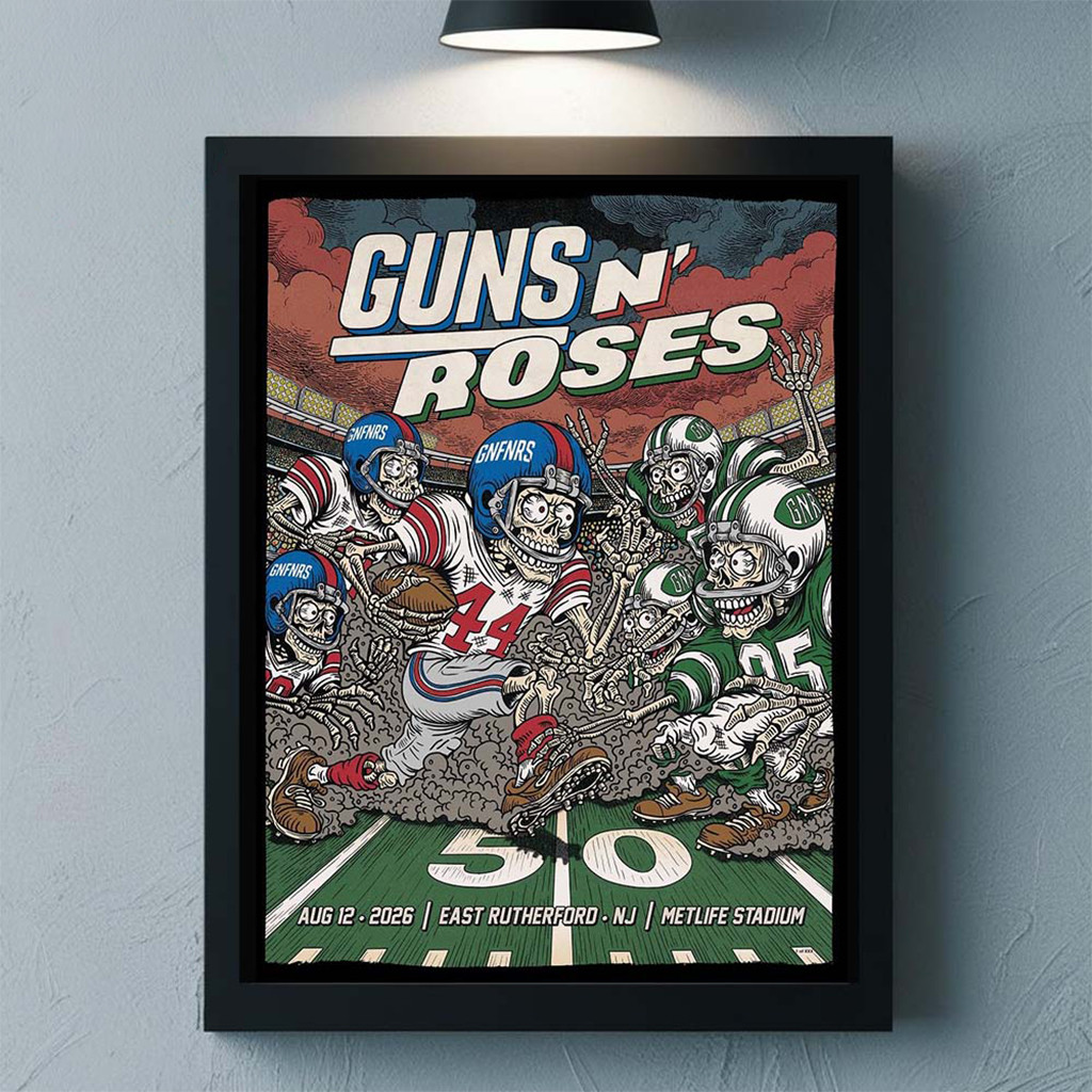 Guns N Roses East Rutherford New Jersey 2026 Event Poster Guns N Roses Merch Art On Wall - Kdjoy Guns N Roses East Rutherford New Jersey 2026 Event Poster Guns N Roses Merch Art On Wall - Kdjoy