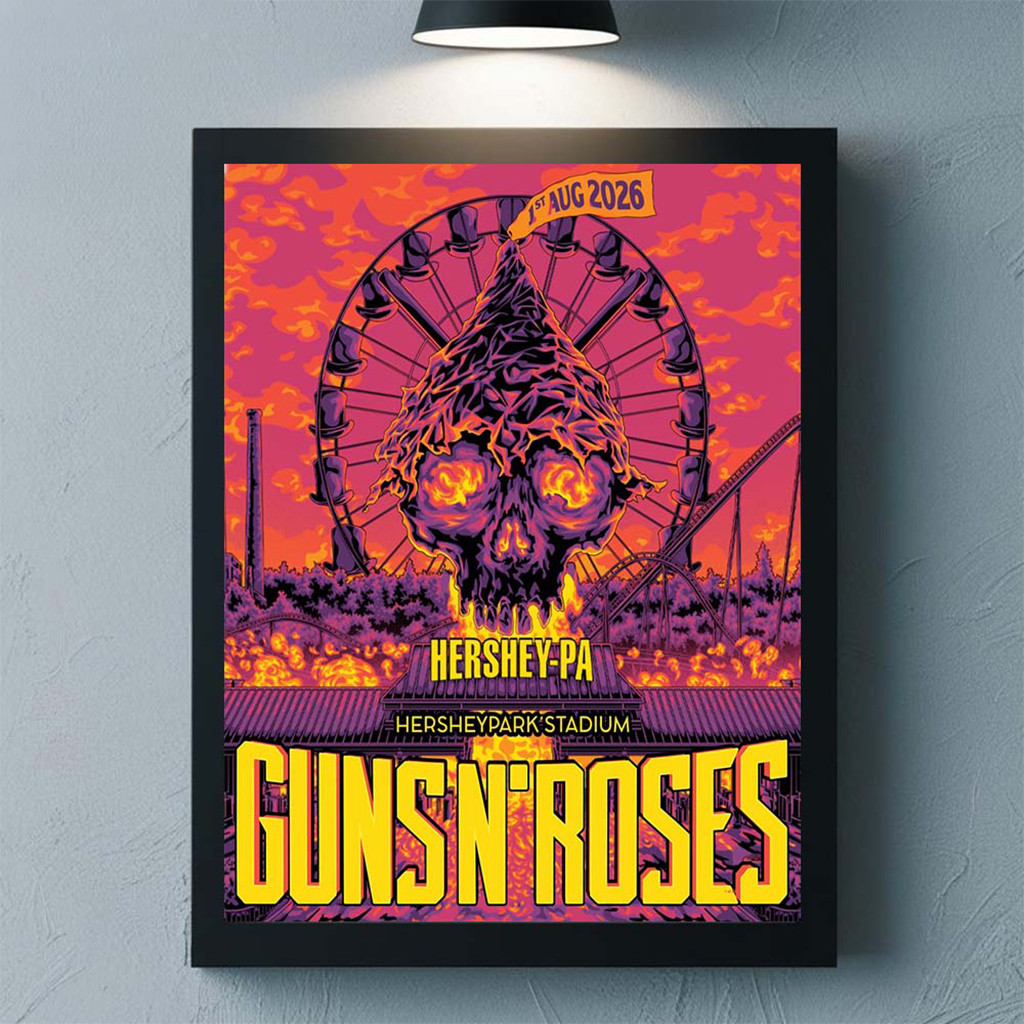 Guns N Roses Hershey PA 2026 Event Poster Guns N Roses Merch Gifts For Rock Fan - Kdjoy