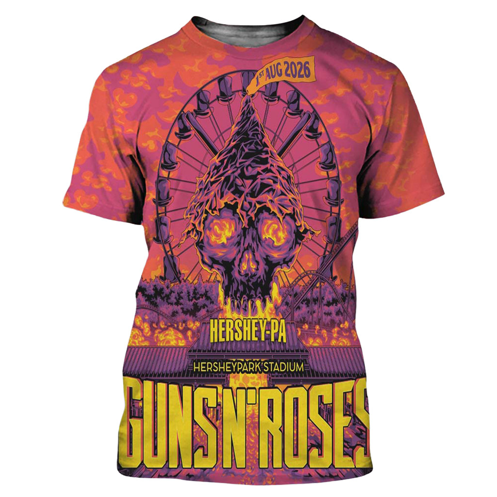 Guns N Roses Hershey PA 2026 Event Shirt Guns N Roses Merch Gift Ideas For Music Lovers - Kdjoy Guns N Roses Hershey PA 2026 Event Shirt Guns N Roses Merch Gift Ideas For Music Lovers - Kdjoy