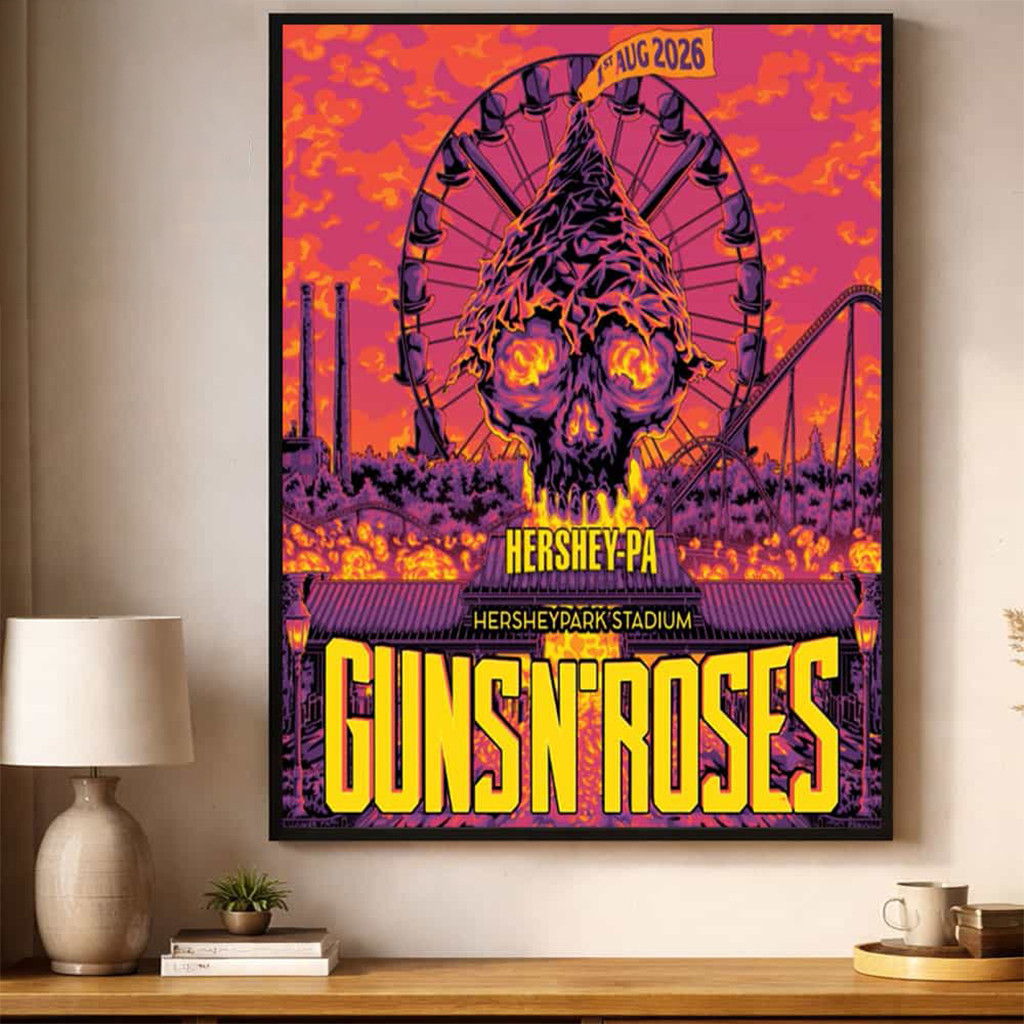 Guns N Roses Hershey Pennsylvania 2026 Event Poster Guns N Roses Merch Gift Ideas For Brother - Kdjoy