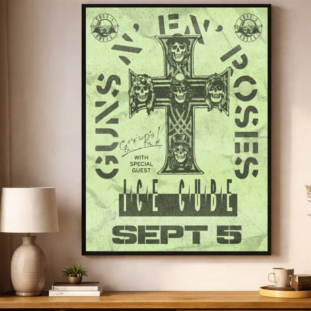 Guns N Roses Merch California 2026 Show Event Poster Wall Art Gifts For Rock Fans - Kdjoy
