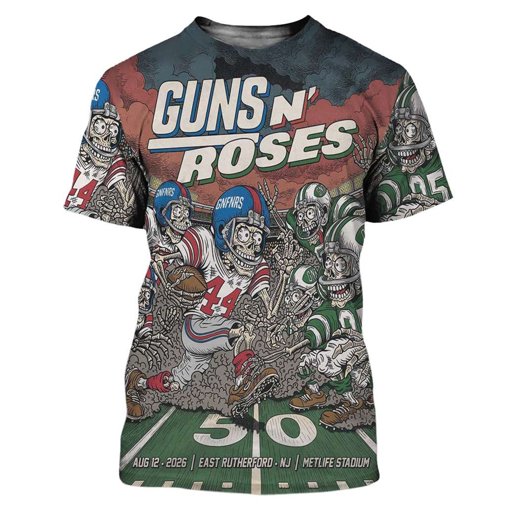 Guns N Roses Merch East Rutherford New Jersey 2026 Event Shirt Best Gifts For Music Lovers - Kdjoy