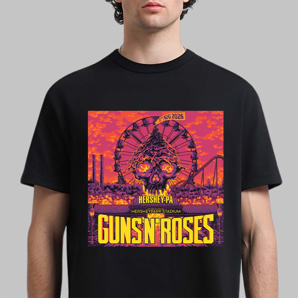 Guns N Roses Merch Hershey PA 2026 Event Shirt Presents For Music Lovers - Kdjoy Guns N Roses Merch Hershey PA 2026 Event Shirt Presents For Music Lovers - Kdjoy