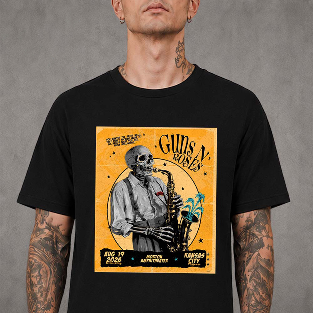 Guns N Roses Merch Kansas City 2026 Live At Morton Amphitheater Missouri August 19 Shirt - Kdjoy