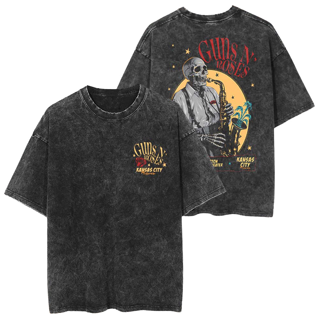 Guns N Roses Merch Kansas City 2026 Washed T-Shirt Birthday Gift For Husband - Kdjoy Guns N Roses Merch Kansas City 2026 Washed T-Shirt Birthday Gift For Husband - Kdjoy
