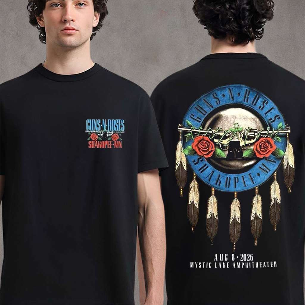 Guns N Roses Merch Shakopee MN 2026 Event T-Shirt Presents For Music Lovers - Kdjoy Guns N Roses Merch Shakopee MN 2026 Event T-Shirt Presents For Music Lovers - Kdjoy