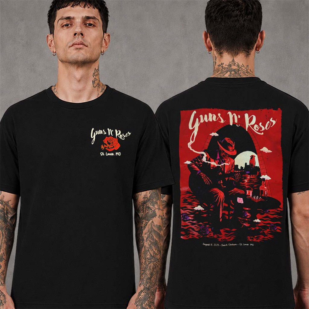 Guns N Roses Merch St Louis MO 2026 At Busch Stadium On August 16 2026 T-Shirt Fans Gifts - Kdjoy