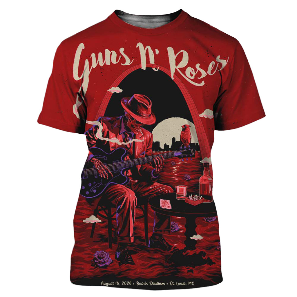 Guns N Roses Merch St Louis MO 2026 At Busch Stadium On August 16 T-Shirt Gifts For Fans - Kdjoy