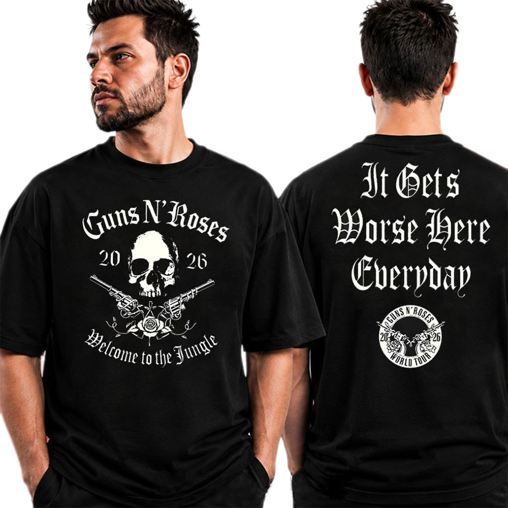 Guns N Roses Merch World Tour 2026 US Tour Welcome To The Jungle T-Shirt Gift For Rock Fans - Kdjoy