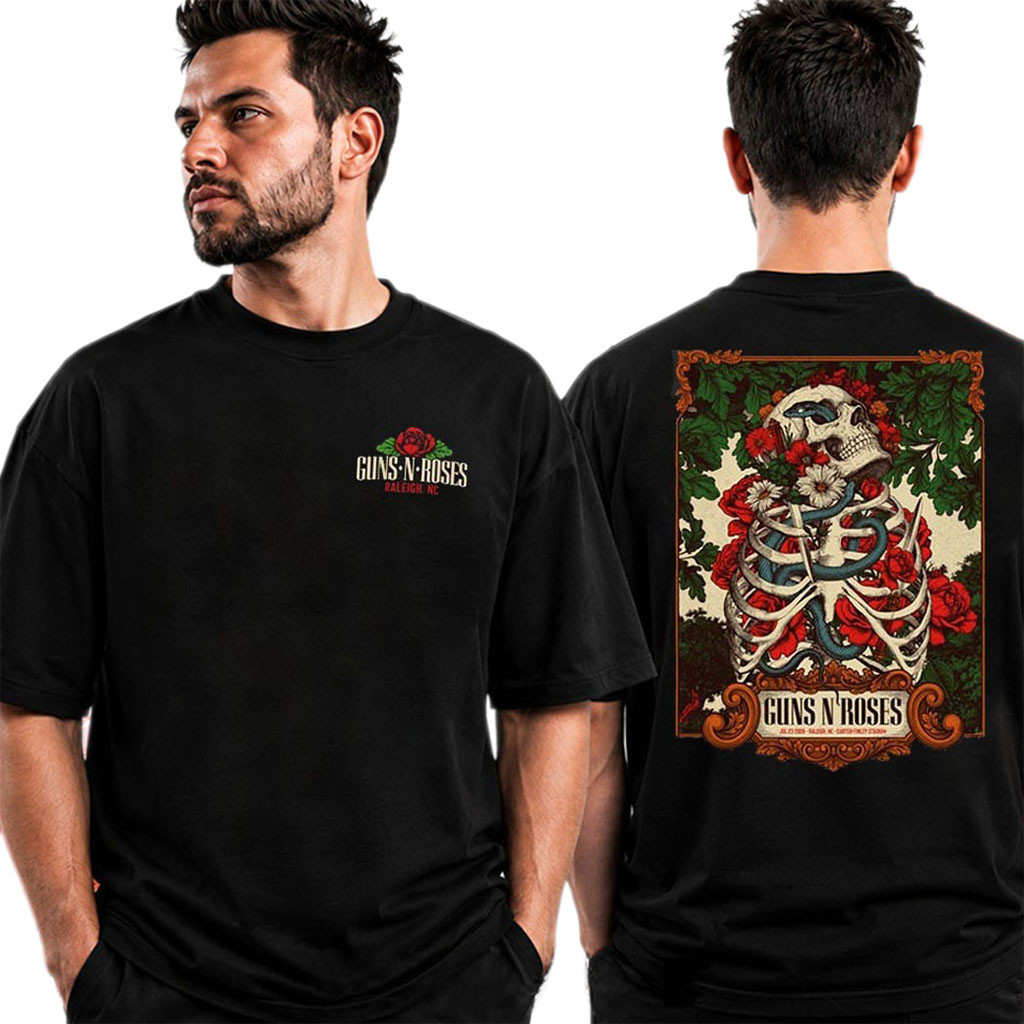 Guns N Roses Raleigh NC Event T-Shirt North American Tour Shirt GNR World Tour Merch 2026 - Kdjoy