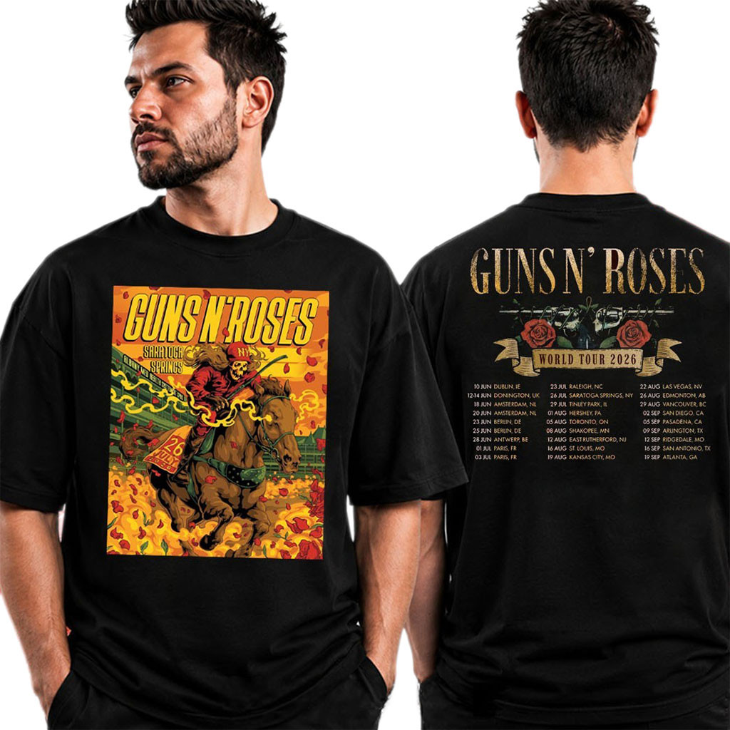 Guns N' Roses Saratoga Performing Arts Center July 26 2026 Tour T-Shirt GNR Merch Fan Gifts - Kdjoy Guns N' Roses Saratoga Performing Arts Center July 26 2026 Tour T-Shirt GNR Merch Fan Gifts - Kdjoy