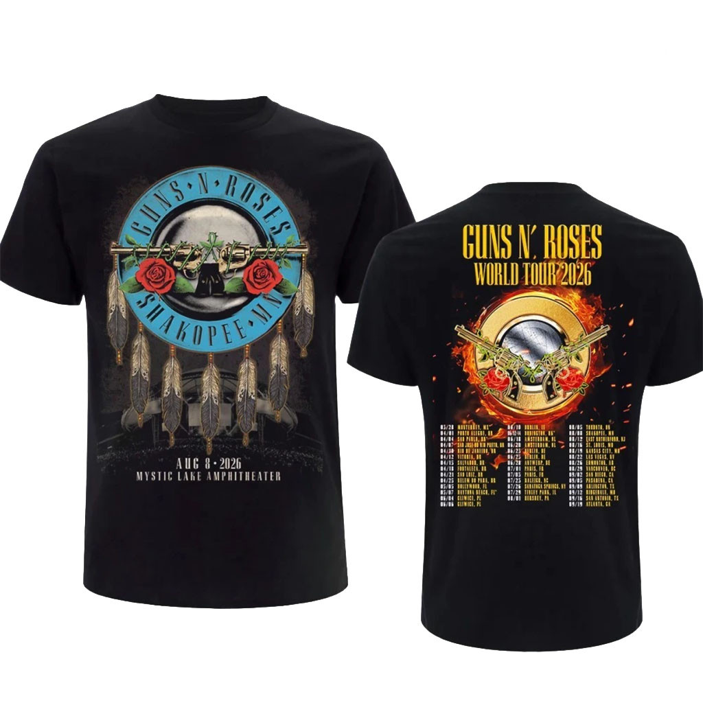Guns N Roses Shakopee MN Event Poster T-Shirt Guns N Roses Tour Merch Present For Band Fans - Kdjoy