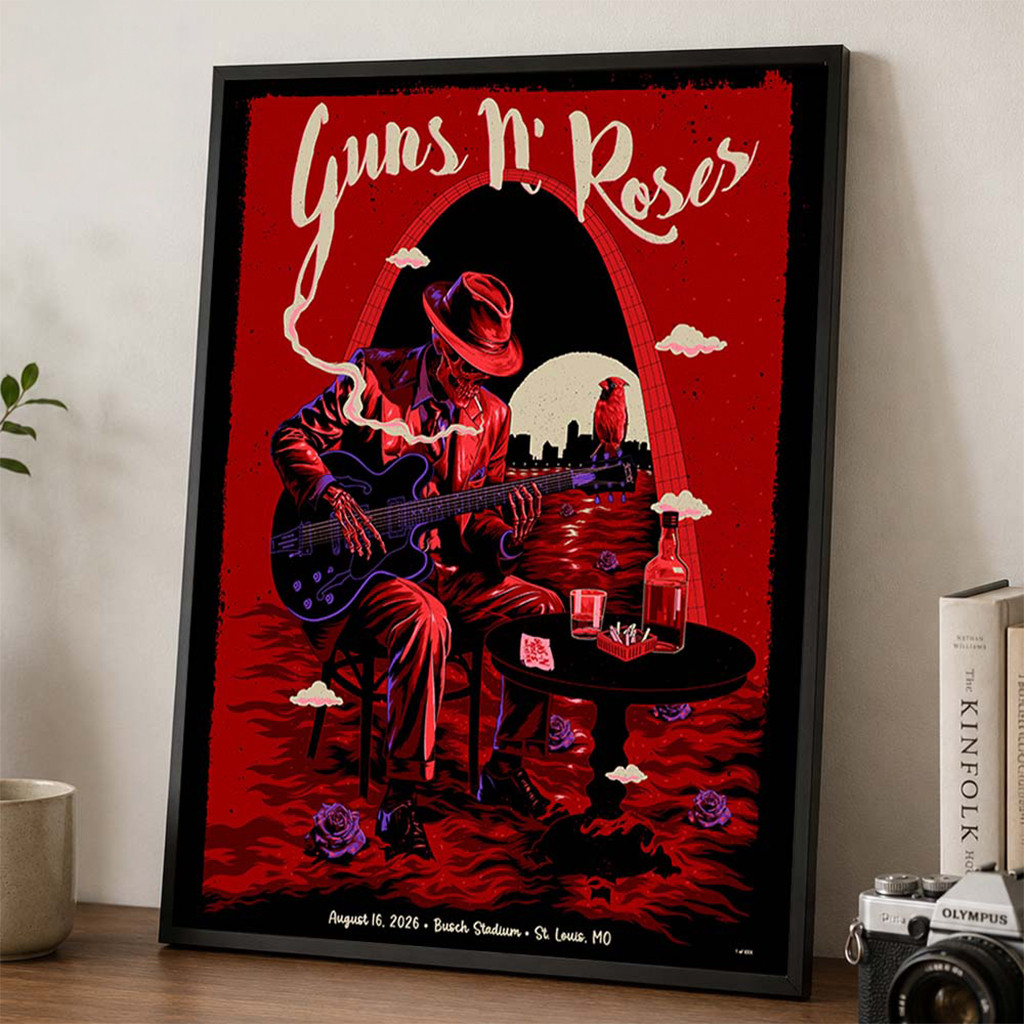 Guns N Roses St Louis MO 2026 Venue Poster Guns N Roses Merch Artwork For Living Room - Kdjoy Guns N Roses St Louis MO 2026 Venue Poster Guns N Roses Merch Artwork For Living Room - Kdjoy