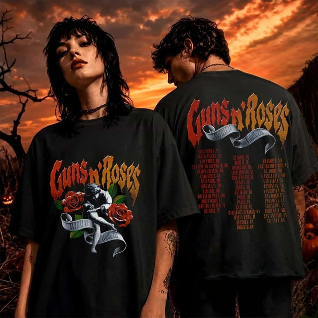 Guns N Roses World Tour 2026 Merch Renaissance Statues Tour Dates Shirt Gift For Rock Fans - Kdjoy