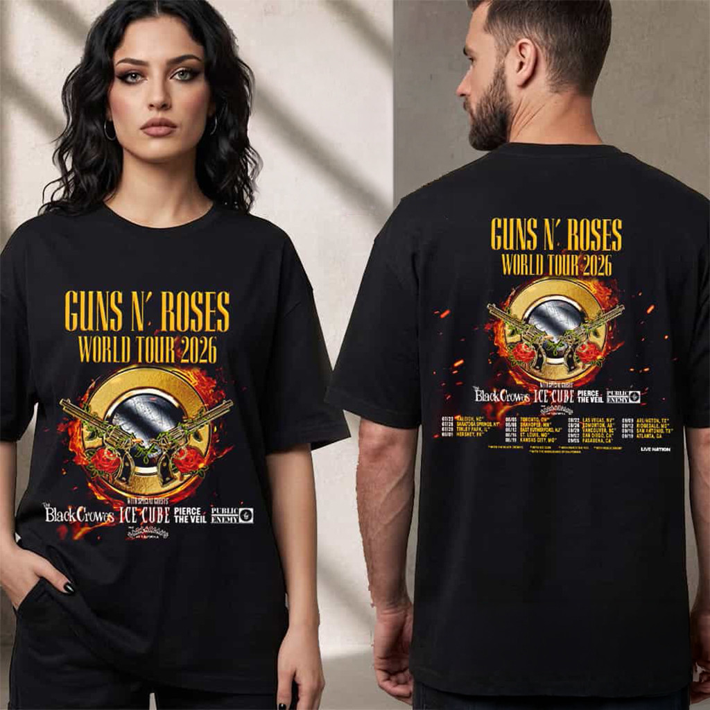 Guns N Roses World Tour 2026 North America Shirt Guns N Roses Merch Best Friends Gifts - Kdjoy Guns N Roses World Tour 2026 North America Shirt Guns N Roses Merch Best Friends Gifts - Kdjoy
