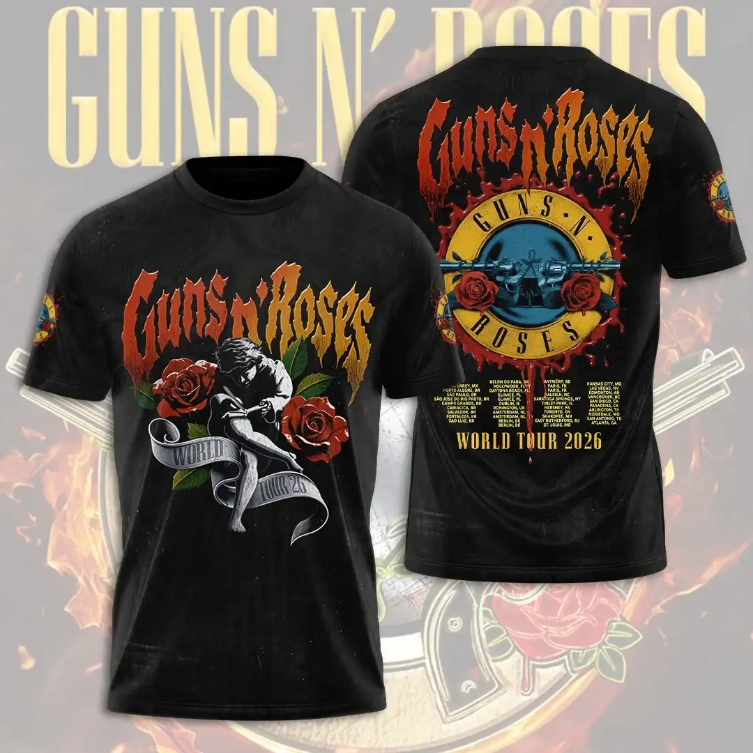 Guns N Roses World Tour 2026 T-Shirt Guns N Roses Merch Birthday Gift For BFF - Kdjoy Guns N Roses World Tour 2026 T-Shirt Guns N Roses Merch Birthday Gift For BFF - Kdjoy