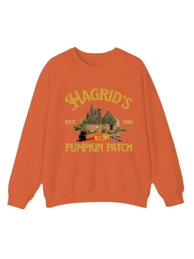 Hagrid's Pumpkin Patch Hogwarts School Sweatshirt Halloween Merch Gift For Movie Fans - Kdjoy Hagrid's Pumpkin Patch Hogwarts School Sweatshirt Halloween Merch Gift For Movie Fans - Kdjoy
