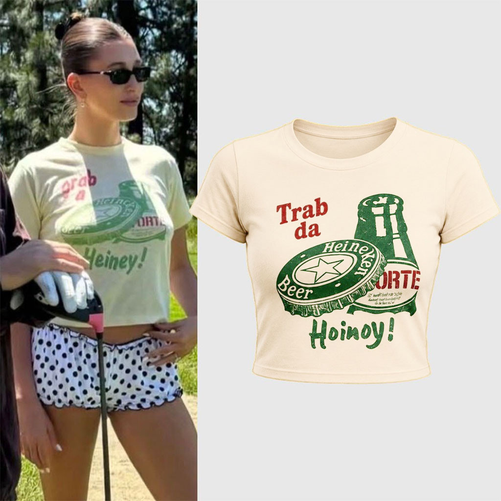 Hailey Bieber Heineken Beer Graphic Baby Tee Hailey Bieber Merch Best Gift For Her - Kdjoy Hailey Bieber Heineken Beer Graphic Baby Tee Hailey Bieber Merch Best Gift For Her - Kdjoy