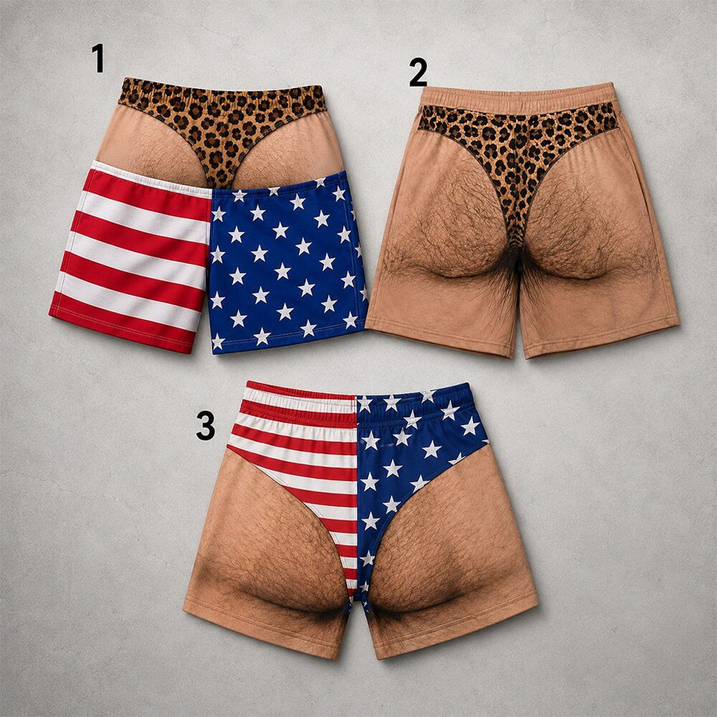 Hairy Chest And Butt Funny Novelty USA Flag Shorts 2026 Gag Gifts For Husband - Kdjoy Hairy Chest And Butt Funny Novelty USA Flag Shorts 2026 Gag Gifts For Husband - Kdjoy