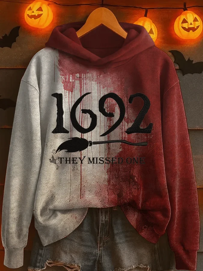 Halloween 1692 They Missed One Hoodie Halloween Horror Nights Clothing Gift For Goths - Kdjoy