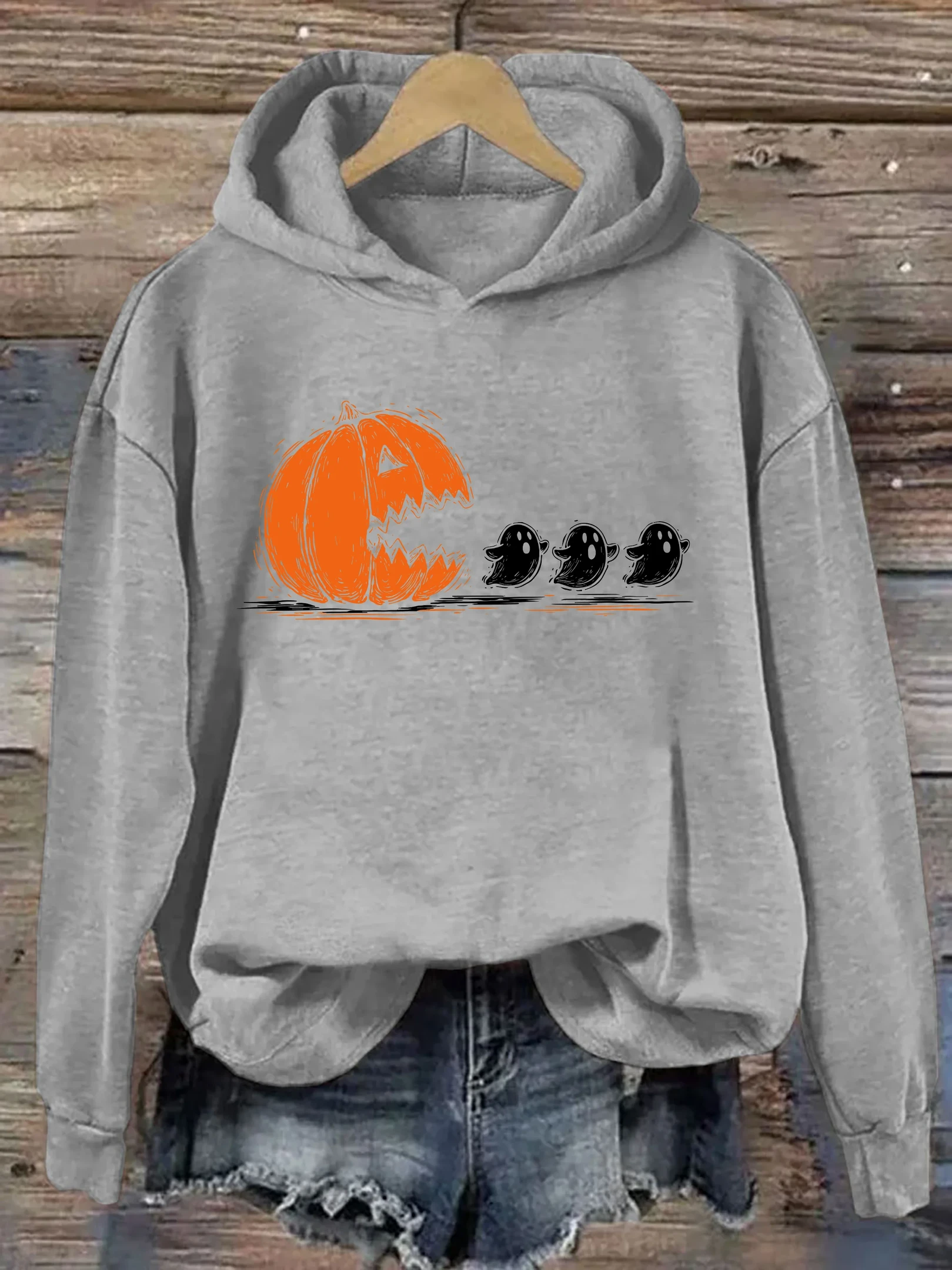Halloween Costume Hoodie Spooky Ghost Merch Birthday Ideas For Him - Kdjoy