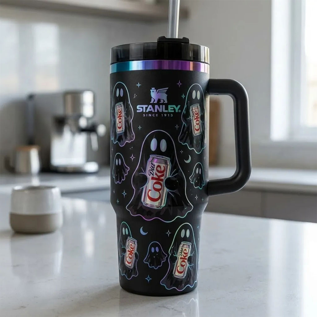 Halloween Diet Coke Ghost Stanley Tumbler Halloween Cute Tumbler Gifts For Holiday - Kdjoy Halloween Diet Coke Ghost Stanley Tumbler Halloween Cute Tumbler Gifts For Holiday - Kdjoy