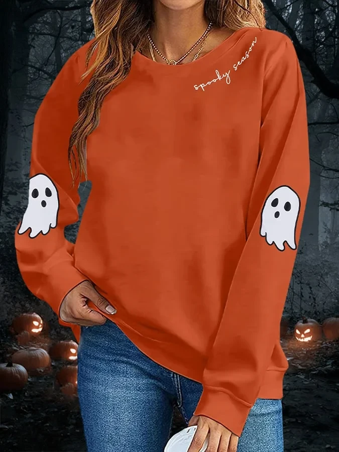 Halloween Ghost Sweatshirt Spooky Witch Castle Merch Birthday Gift Ideas For Brother - Kdjoy Halloween Ghost Sweatshirt Spooky Witch Castle Merch Birthday Gift Ideas For Brother - Kdjoy