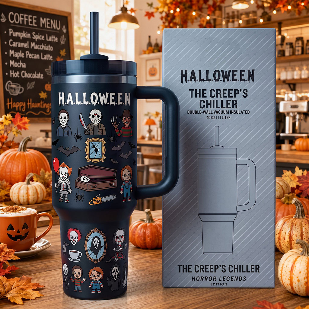 Halloween Horror Legends Tumbler Spooky Character Travel Cup Halloween Gifts For Fans - Kdjoy Halloween Horror Legends Tumbler Spooky Character Travel Cup Halloween Gifts For Fans - Kdjoy